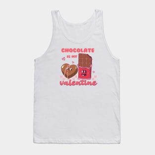 Chocolate Is My Valentine Couples Love Valentines Day Tank Top